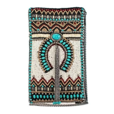 Mary Frances Hand-Beaded Crossbody Phone Bag - Earth & Sky - NWT - Org. $110.0 - Image 1 of 4