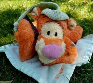 Disney Babies Tigger in a Blanket Swaddle Pouch Winnie The Pooh Gund Lovey Satin - Picture 1 of 12