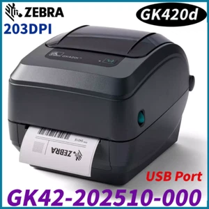 Zebra GK420T Thermal Transfer+Direct Thermal 203dpi Printer USB GK42-202510-000 - Picture 1 of 5