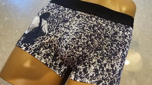 HOM HOMBRE NYLON BOXER CALZONCILLOS PANTALONES NUEVO SIN ETIQUETAS PATRÓN BLANCO Y NEGRO M - Imagen 1 de 6