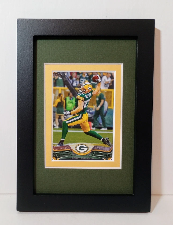 Tarjeta de fútbol americano Jordy Nelson Green Bay Packers enmarcada placa 2013 Topps #195 Foto 1 de 4