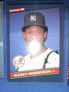 1986 Donruss Rickey Henderson #51 New York Yankees HOF - Free Shipping MVP MLB