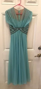 Mike Benet Size XS/S Prom Formal Ball Chiffon FairyCore Gown Dress 70s Vintage - Picture 1 of 12