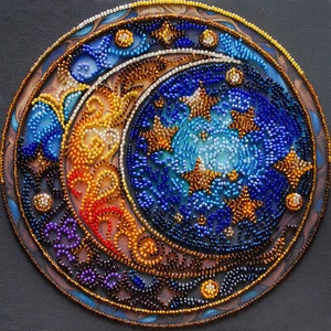 Bead Embroidery Kit "Magical dreams" size 7.9"x7.9" / 20.0x20.0 cm - Picture 1 of 7
