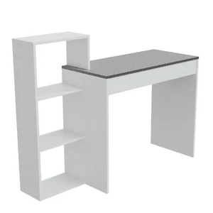 HAGO® Schreibtisch Regal Kombi 110x72x40cm weiß grau 2in1 System Stauraum Regal - Bild 1 von 8