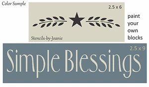 Plantilla Joanie Prim bendiciones simples país sauce trigo tallo granero estrellas signos - Imagen 1 de 6