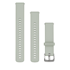 Garmin Quick Release Bands 18 mm Silicone Sage Gray with Silver Hardware