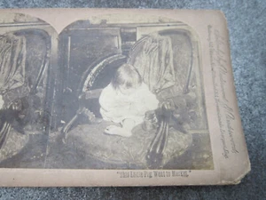 This Little Pig Went To Market Underwood Stereoview Card - Picture 1 of 3