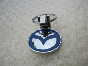 MAZDA Badge Emblem Keychain Key Fob Ring USA Seller USPS  2 sided HEAVY NICE - Picture 1 of 11