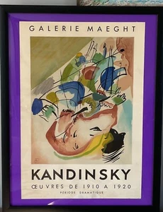 1955 WASSILY KANDINSKY Improvisation XXXI Mourlot Lithograph Exhibition Poster - Picture 1 of 6