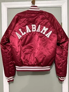 Alabama Crimson Tide Men's Jacket ChalkLine Usa XL Satin Bomber Red - Picture 1 of 6