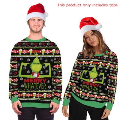 Festive Holiday Jumper - Christmas Grinch Party Sweater for Men and Women - Image 1 of 4