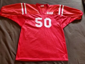 DAD Parent Fan Jersey Cheer Sports Football Volleyball Basketball Red Mens XL - Picture 1 of 8