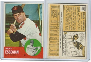 1963 Topps Baseball, #103 Chuck Essegian, Cleveland Indians - Bild 1 von 1