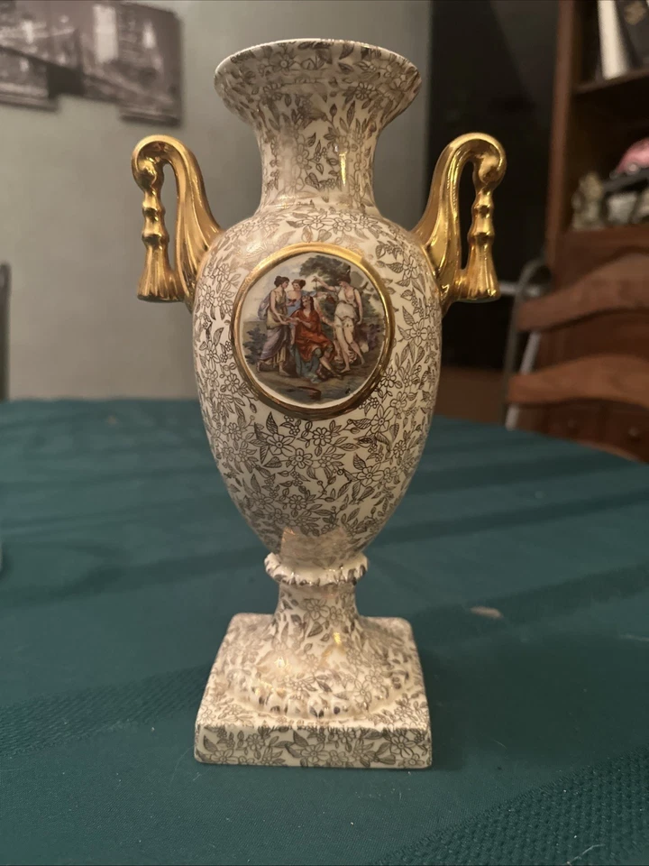 Jarrón Empire Company Stoke on Trent Inglaterra estilo renacentista Foto 1 de 1
