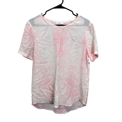 ОБОРУДОВАНИЕ Женский Шелковый Топ с Животным Принтом с Крокодилом Розовый Белый Размер S - Изображение 1 из 4