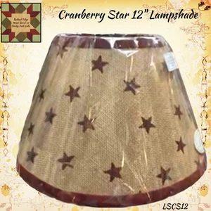 Cranberry Star 12&quot; Lamp Shade - Picture 1 of 1