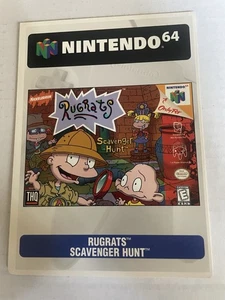 Nintendo 64 Rugrats Scavenger Hunt VIDPRO Card Toys R Us Display Card Rare - Picture 1 of 2