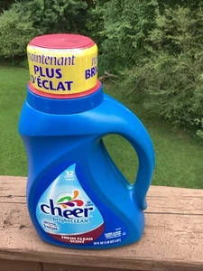 Cheer Bright Clean flüssiges Waschmittel frischer sauberer Duft 50 Unzen 32 Ladungen - Bild 1 von 12