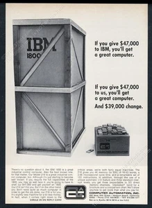 Fotografía modelo 216 1970 automatización informática vs IBM 1800 anuncio impreso vintage - Imagen 1 de 1