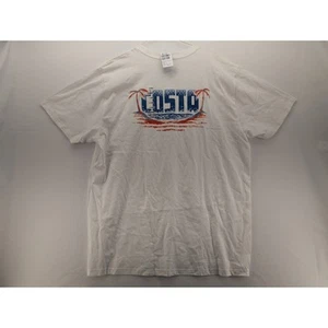 NWT Costa Americana Palm Short Sleeve T-Shirt in White size XL - Picture 1 of 5