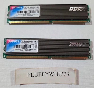 Patriot 4GB (2 x 2GB) PC2-6400 667MHz DDR2 Desktop Memory RAM PDC24G6400LLK - Image 1 of 4