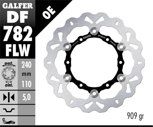 Rotor trasero de onda flotante Galfer DF782FLW KTM Adventure/690 SMC/990 S/Adventure S Foto 1 de 1