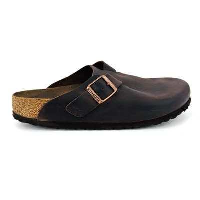 Soft Footbed Mens 8 (Womens 10) Regular Birkenstock Boston Oiled Leather Clogs - Image 1 of 4