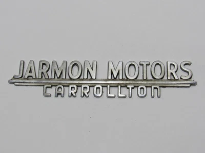 VTG Jarmon Lee Motors Ford Carrollton Texas Metal Dealership Badge Emblem Tag TX - Image 1 of 2