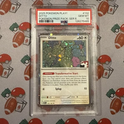 Ditto Pokemon Prize Pack Series 6 Promo Pokemon Card PSA 10 - Image 1 of 2