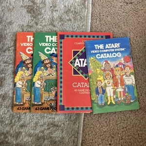 Vtg 1980s Atari Video Game Catalog Collection! Lot Of 4 - Picture 1 of 5