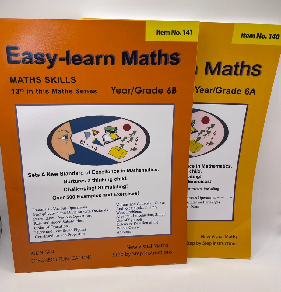 Easy Learn Maths 6a and 6b, Year 6 Homeschooling Step by Step Instructions - image 1 of 4