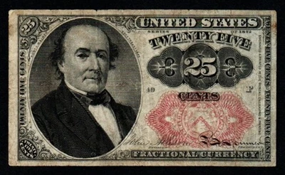 5th Issue 25c Robert Walker VF+ Fractional Currency! - Image 1 of 2