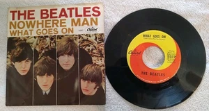 The Beatles 45 rpm USA Nowhere Man / What Goes On Capitol 5587 Picture Sleeve Ex - Photo 1/5