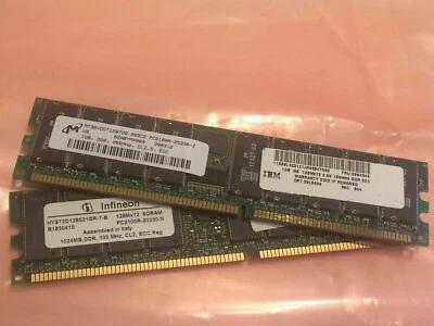 GENUINE IBM  09N4308  1GB  ECC  DDR  SERVER  MEMORY (x1)                   fd3j5 - Image 1 of 2