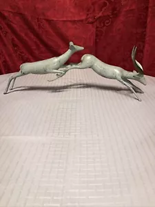 Loet Vanderveen Original Wildlife Bronze Sculpture Impalas Running Signed Art - Picture 1 of 11