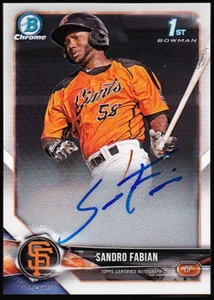2018 Bowman Prospects Chrome Autographs #CPA-SF - Sandro Fabian Rookie Auto - Picture 1 of 2