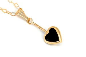 9ct Gold Sapphire Heart Pendant Necklace and Chain Gift Boxed Made in UK - Picture 1 of 5