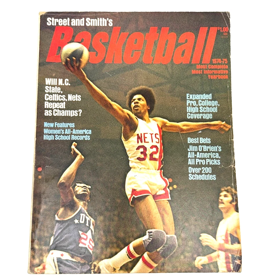 Anuario de baloncesto 1974 75 Street and Smith Julius Erving ABA NBA NCAA Foto 1 de 1
