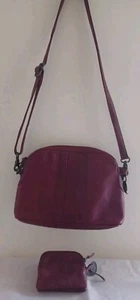 The Wanderers Travel Co. Burgundy Crossbody Wristlet With Matching Wallet - Picture 1 of 18