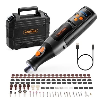 VonHaus Rotary Tool, 5 Speed Varaible Control 5000-25000RPM with 164 Accessories - Image 1 of 4