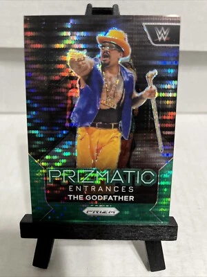 2024 WWE Prizm The Godfather Prizmatic Entrances Green Pulsar /25 #8 rare - Image 1 of 4