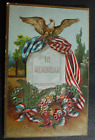 Jour souvenir de la décoration en relief carte postale patriotique maintenant Memorial Day