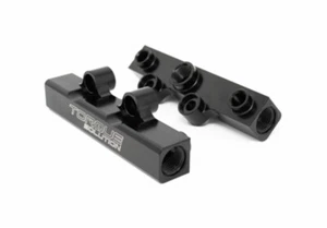 Torque Solution Black Top Feed Fuel Rails for Subaru 02-14 WRX / 07-18 STI - Picture 1 of 1