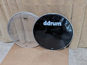 ddrum Bass Drum Heads - Set of 2 - 22" - Resonant and Batter Head - Picture 1 of 1