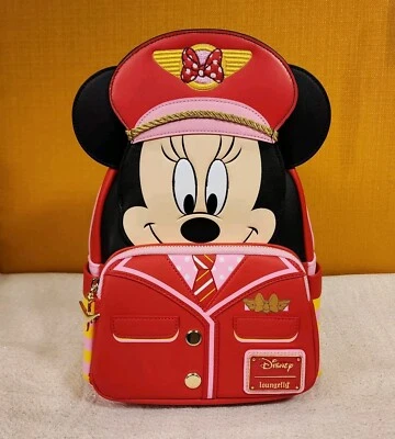 Loungefly 迪士尼米妮老鼠飞行员 Cosplay 迷你背包 C2E 限量版 — 第 1/4 张图片