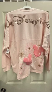 2024 Disney Parks Pink Mickey Balloons Adult Spirit Jersey Size S - NEW W/ TAG - Picture 1 of 2