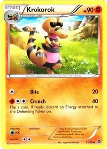 Krokorok - 61/98 - Uncommon - Reverse Holo x1 - Moderately Played - BW Emerging - Picture 1 of 1