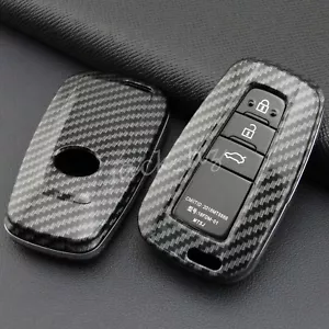 Carbon Fiber Car Key Fob Cover Case For Toyota RAV4 Camry CHR Mirai Corolla 86 - Picture 1 of 8