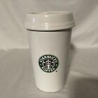 Starbucks Ceramic White To Go Cup Canister With Lid Barista Coffee White / Green